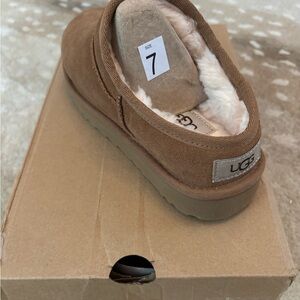 UGG Brown Suede Slippers with Cozy Fit